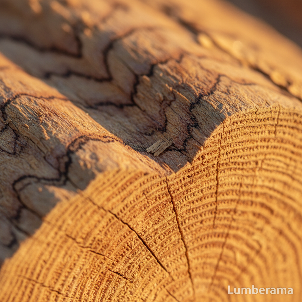 Hickory wood grain detail