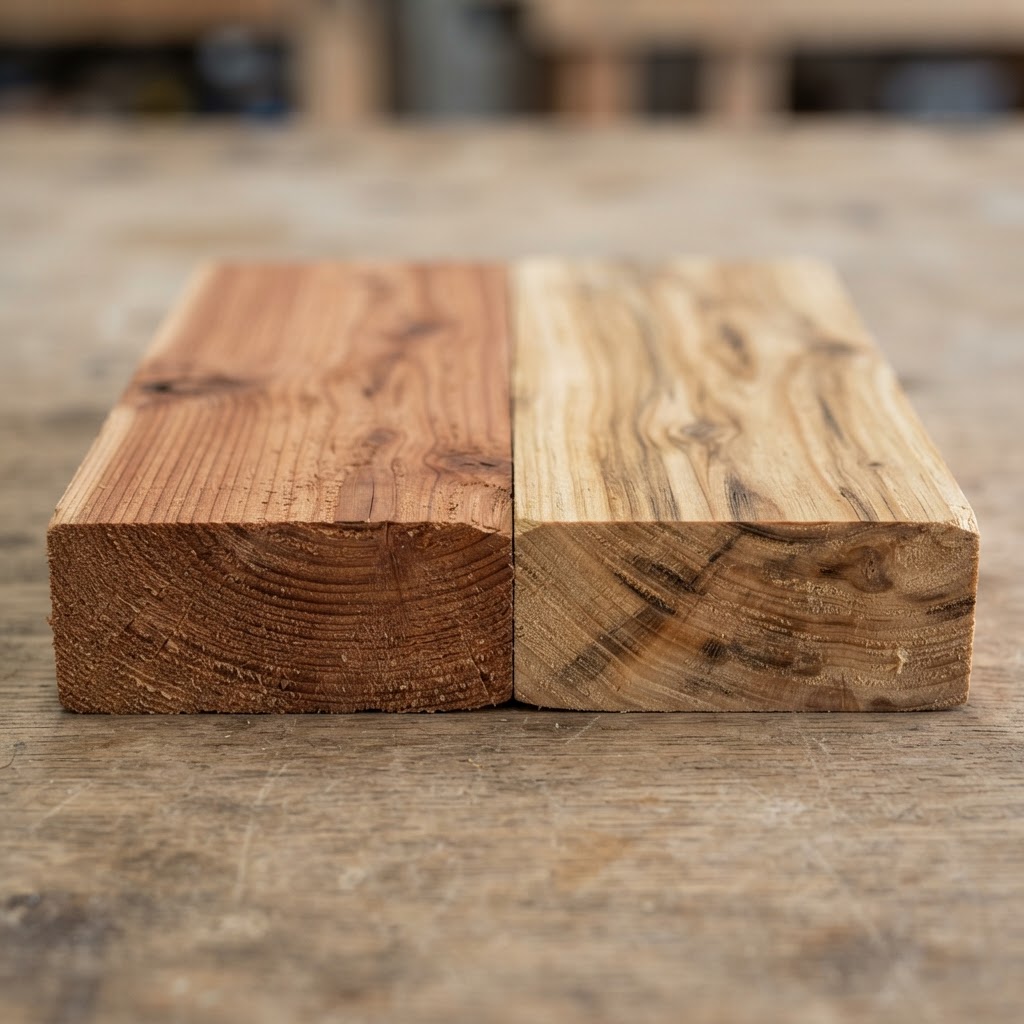 Cedar vs Cypress wood grain comparison