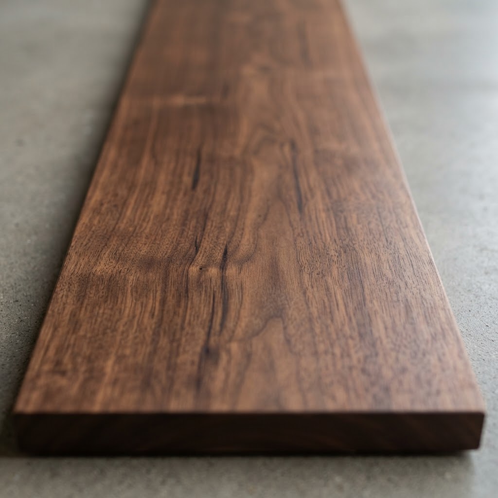 Clear Walnut finished surface