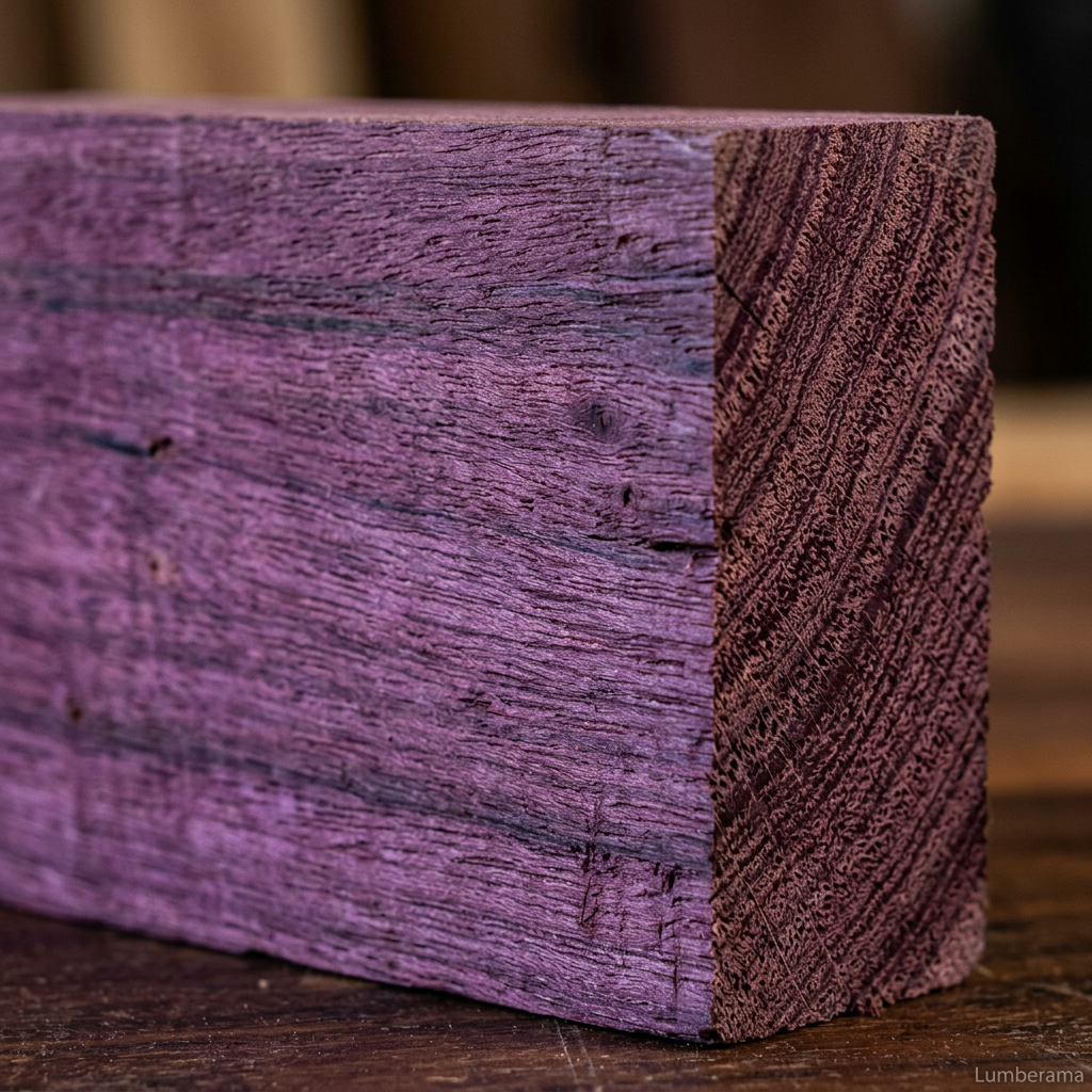 Purpleheart wood grain detail