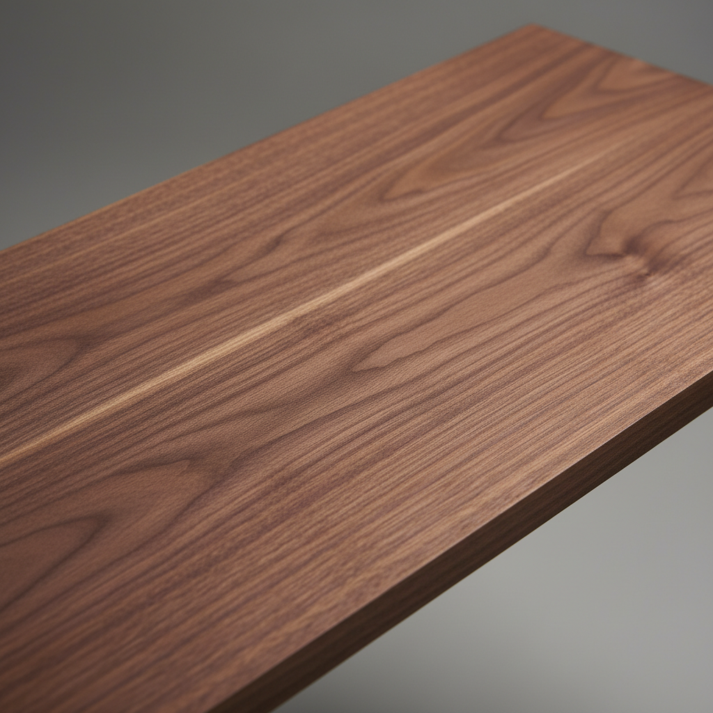 Walnut finished surface