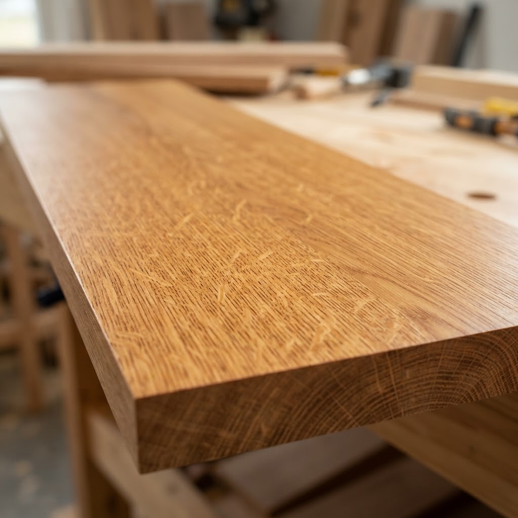 Quarter Sawn White Oak finished surface