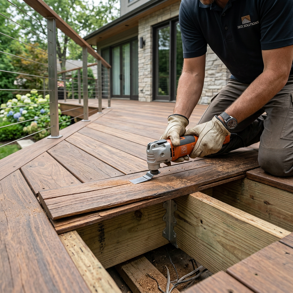 How to Replace a Single Damaged Board in a Hardwood Deck