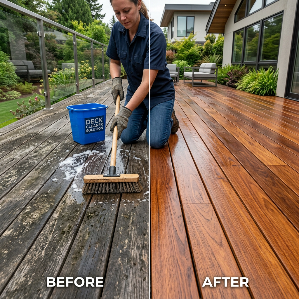 How to Remove Mold and Mildew from Hardwood Decking