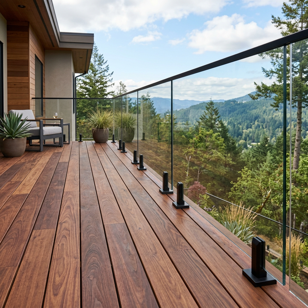 Glass Railing and Hardwood Decks: A Design Pairing Guide