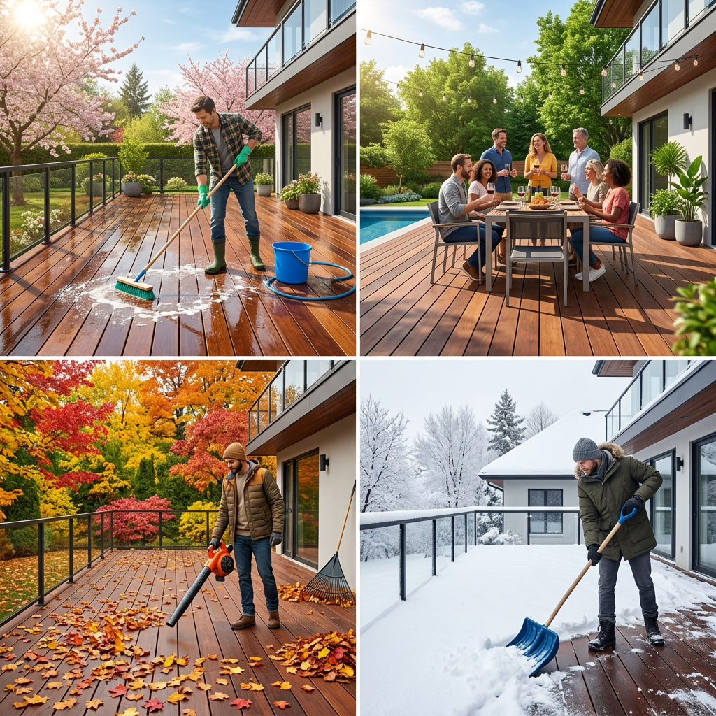 Seasonal Maintenance Calendar for Hardwood Decks