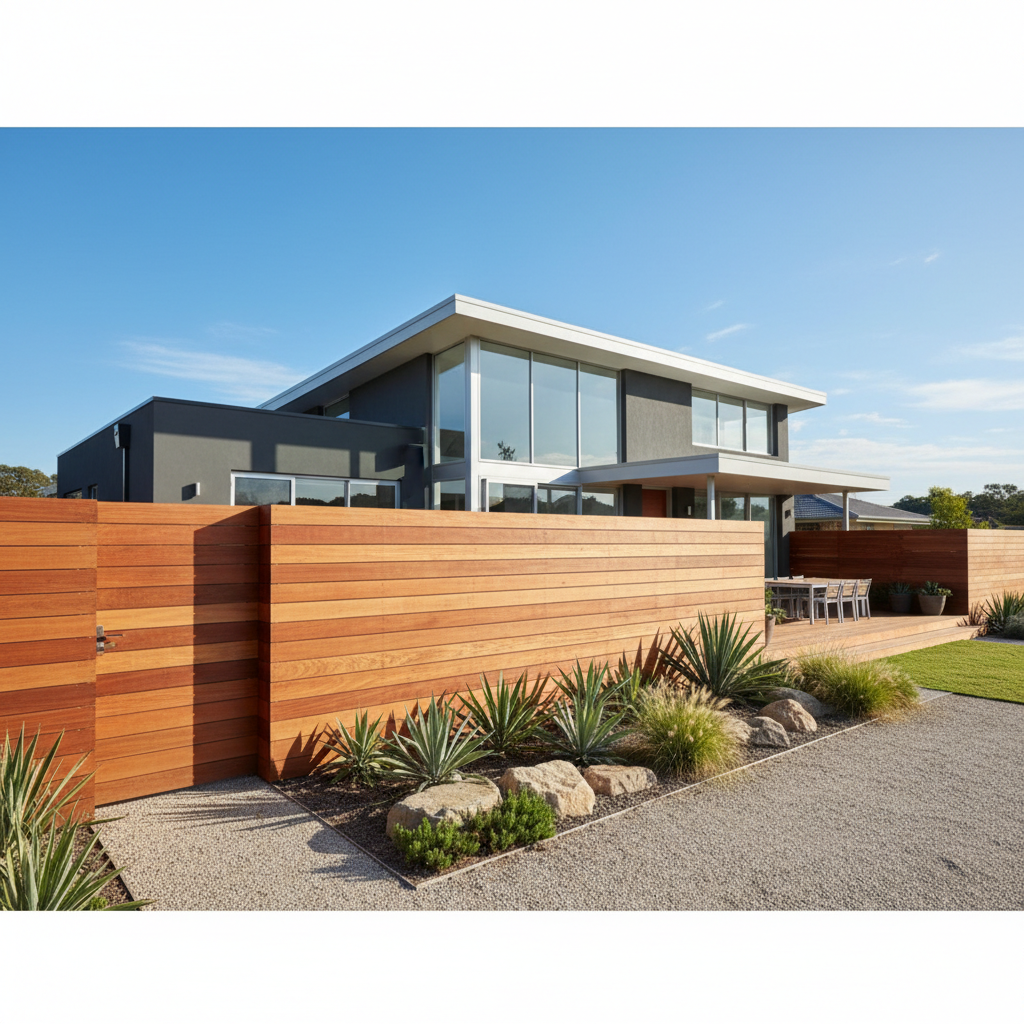 Cumaru hardwood fence installed