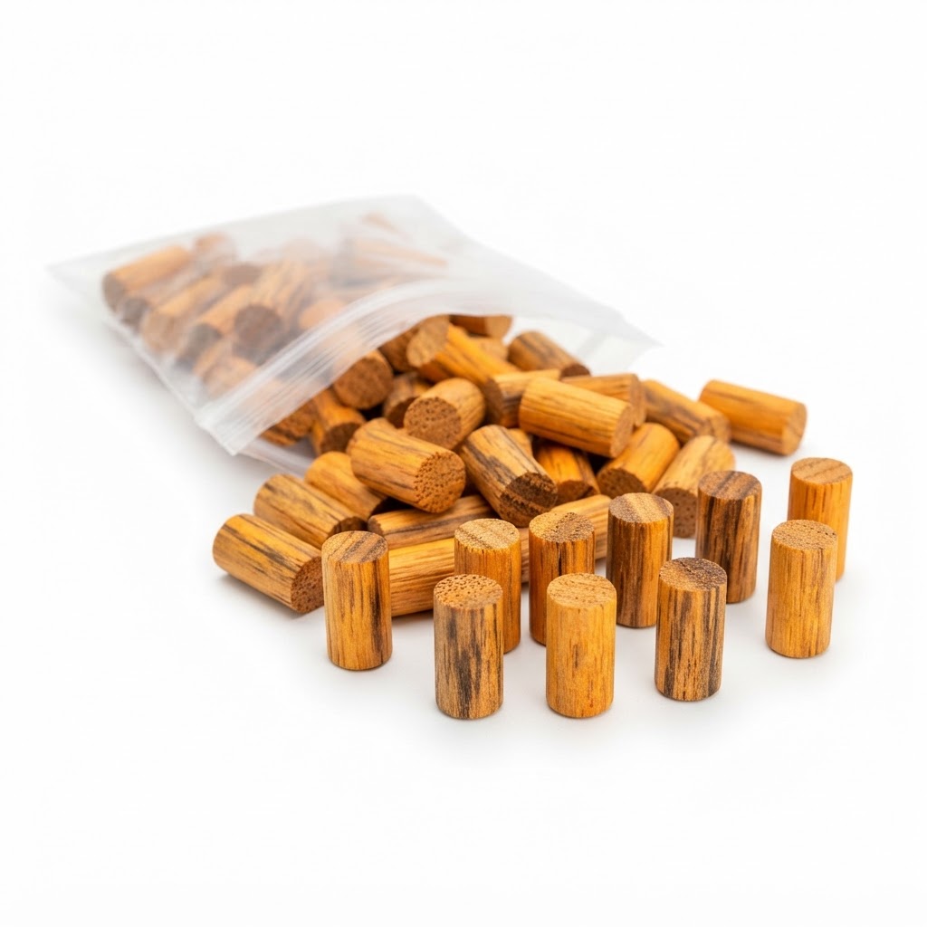 Representative image of Extreme Plug® Ribbed – Tigerwood, 350 Ct. by DeckWise — not the actual product photo