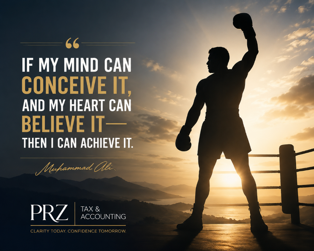 Muhammad Ali quote — If my mind can conceive it, and my heart can believe it, then I can achieve it.