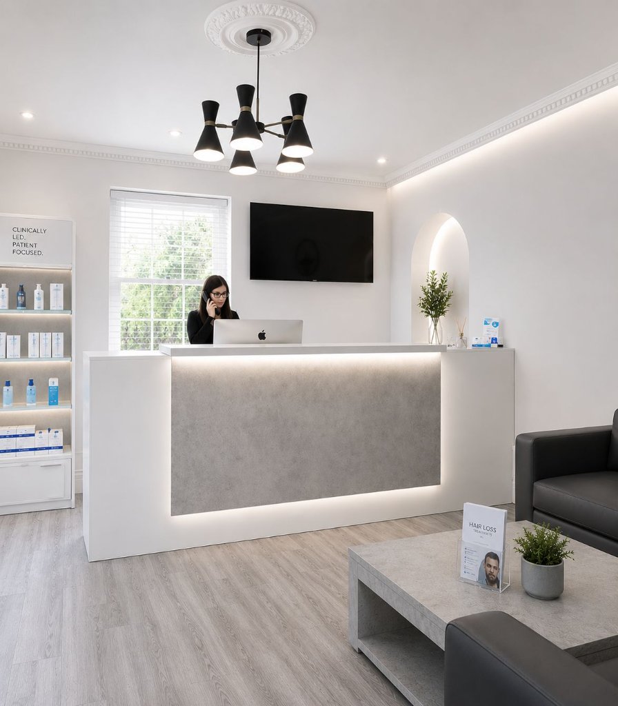 Clinic reception desk