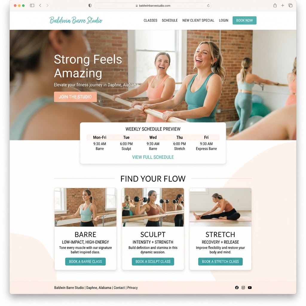 Baldwin Barre Studio demo website
