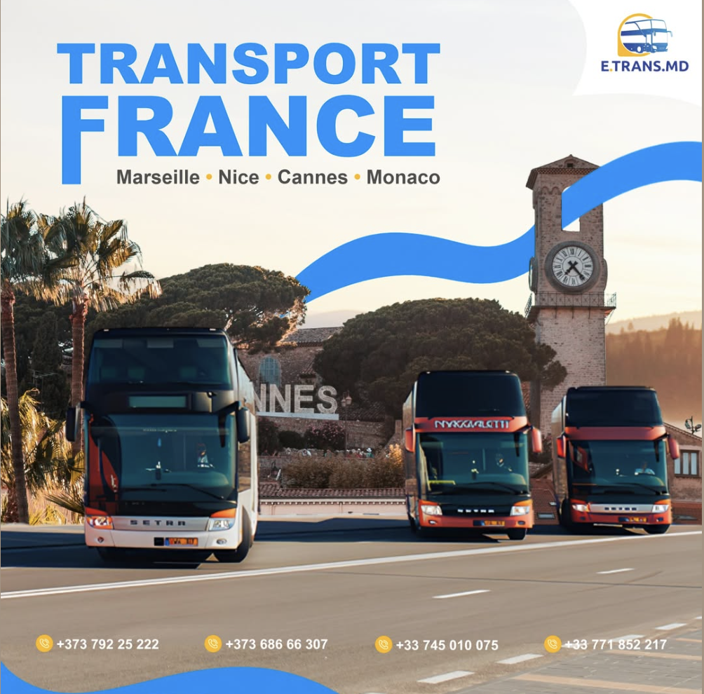 e.Trans.md – Transport Moldova – Franța: Marseille, Nice, Cannes, Monaco