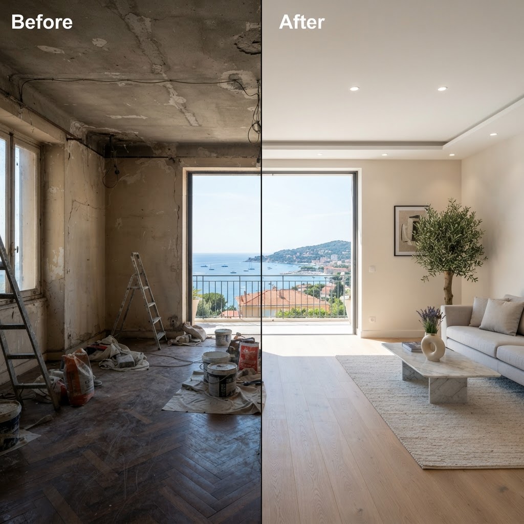 Rénovation d'appartements – Nice et alentours, 10 ans d'expérience
