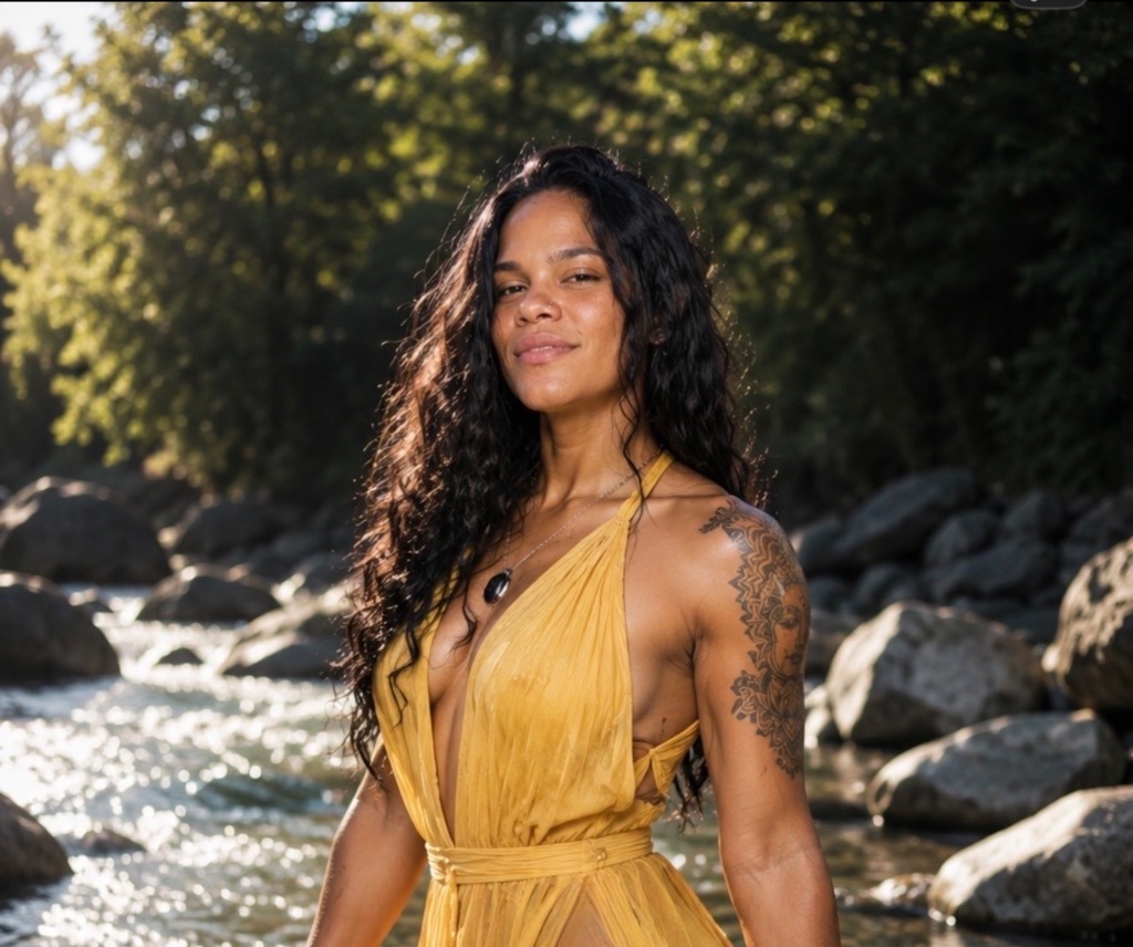 Joi Ramon, founder of Limitless Soul Healing, standing peacefully beside the water.