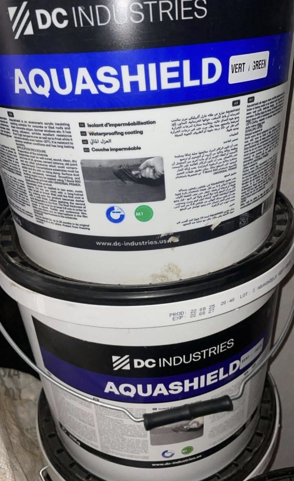 AQUASHIELD VERT - Enduit d'imperméabilisation DC Industries (2 seaux 20kg)