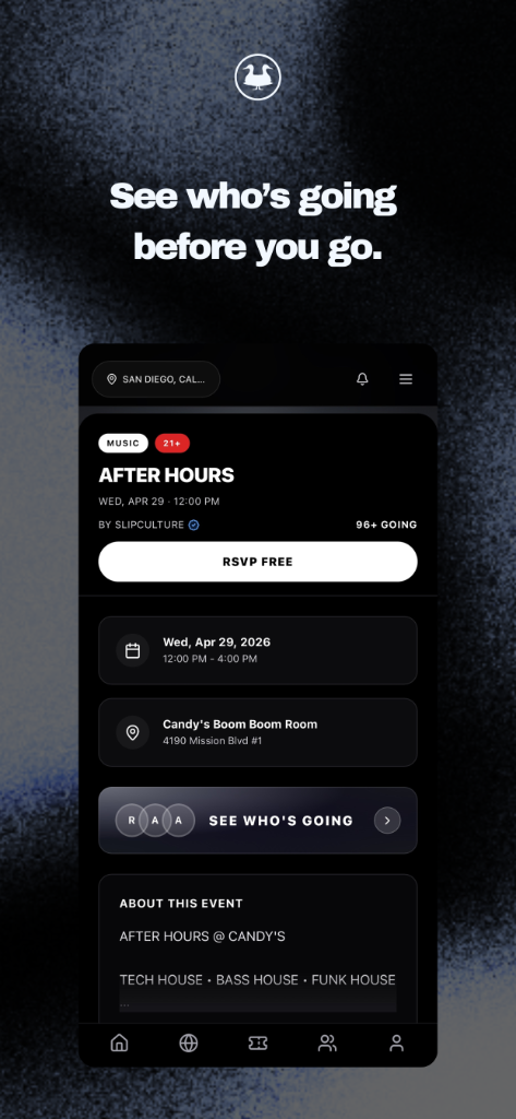 See who's going before the night.