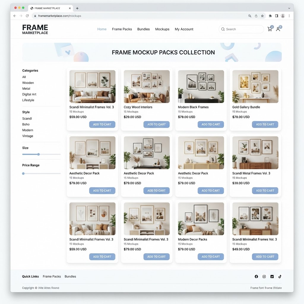 How to Use the Mockup Store Buying Frame Packs for Your Designs