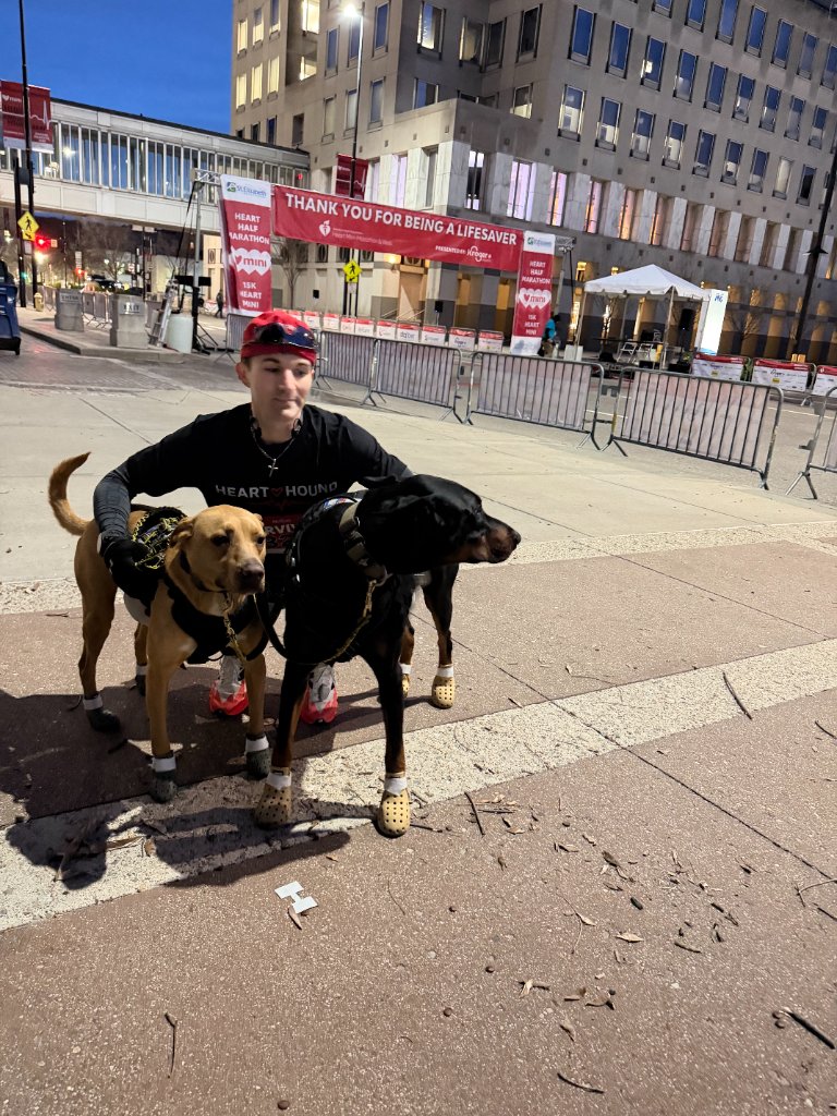 Kyle and Moose — the night before race day