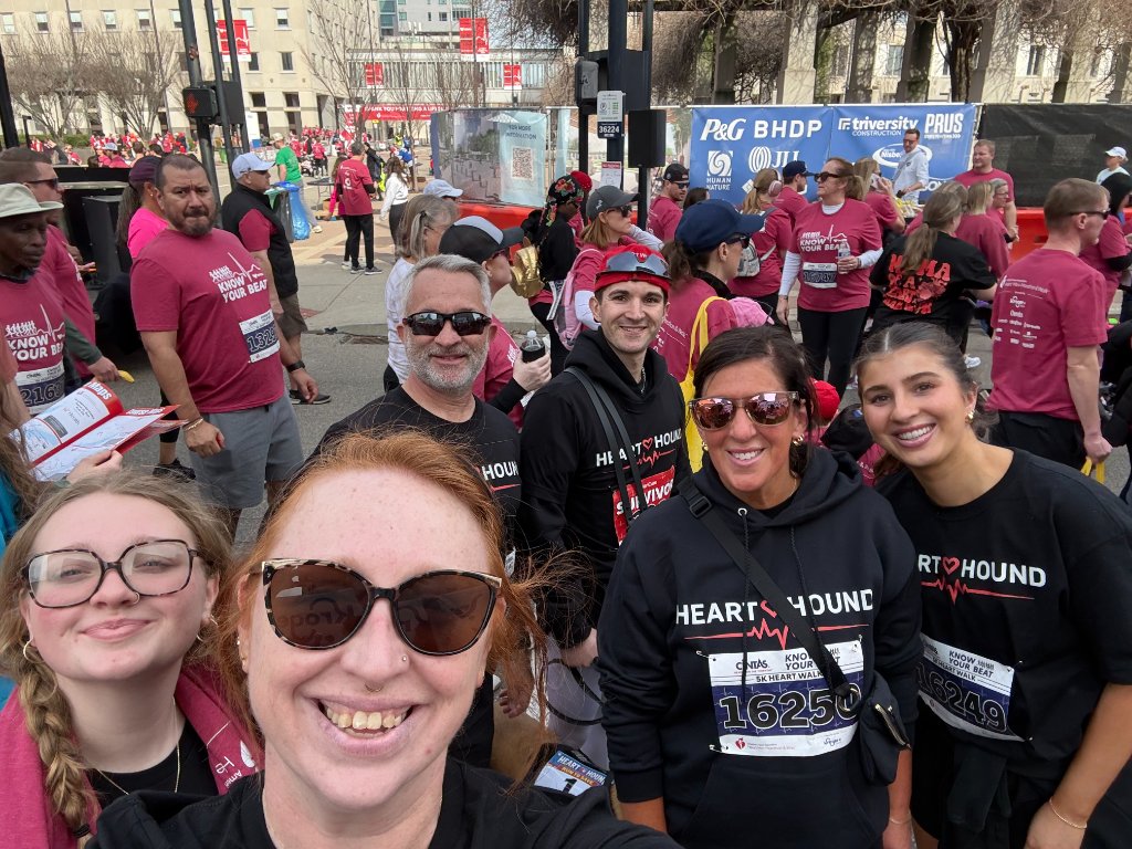 Crossing the finish line — all three finishers