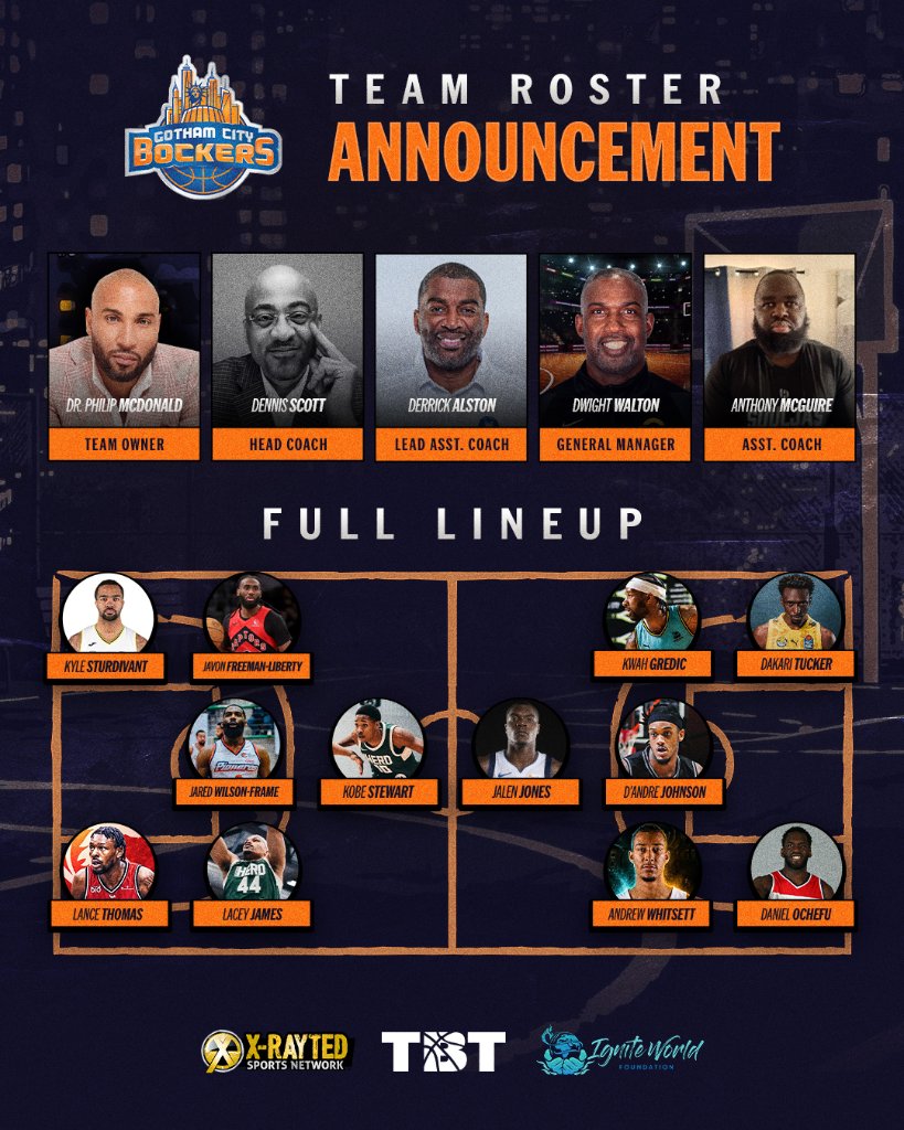 Gotham City Bockers — Team Roster Announcement lineup