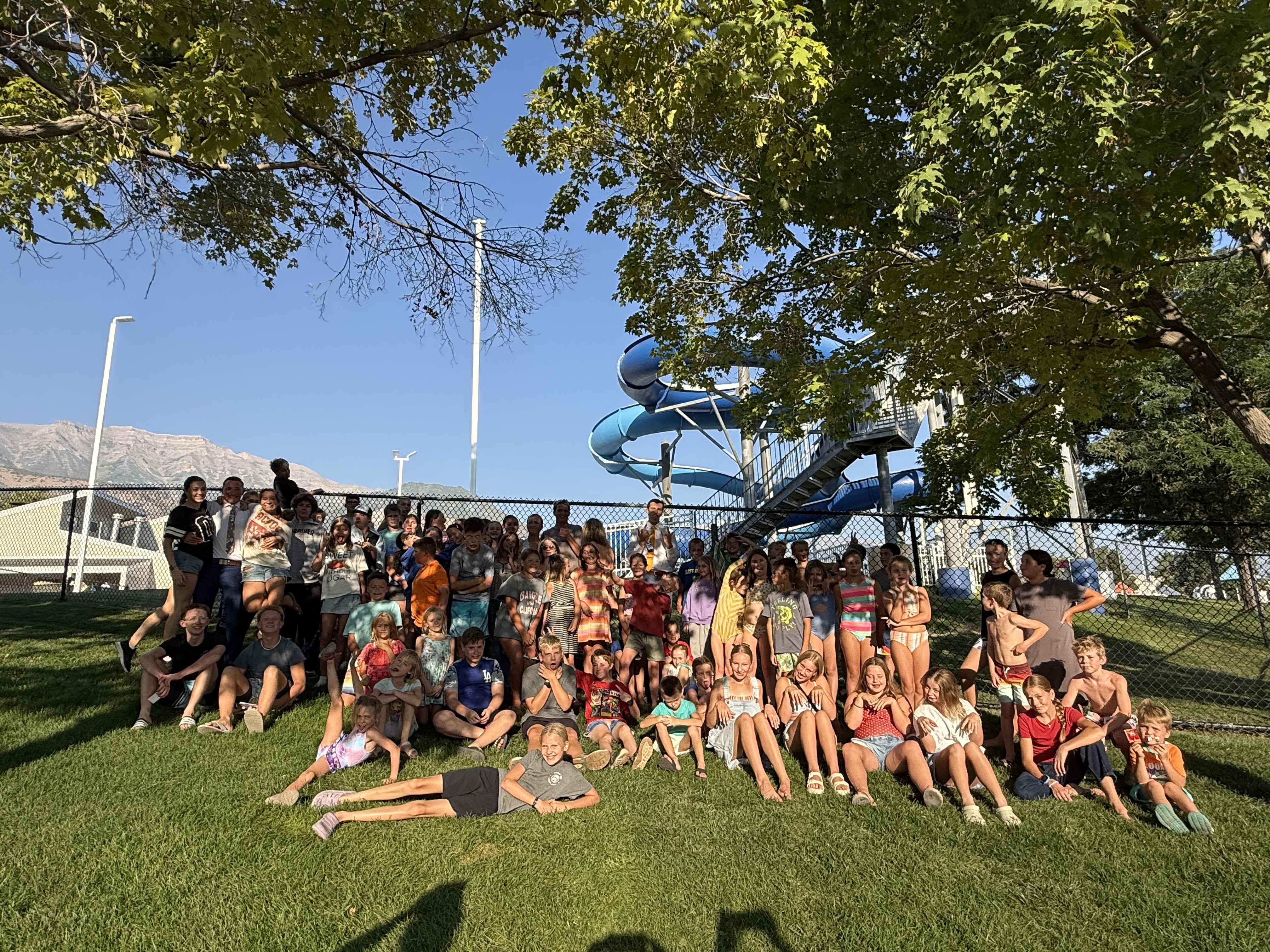 PG Swim Team group photo on the lawn