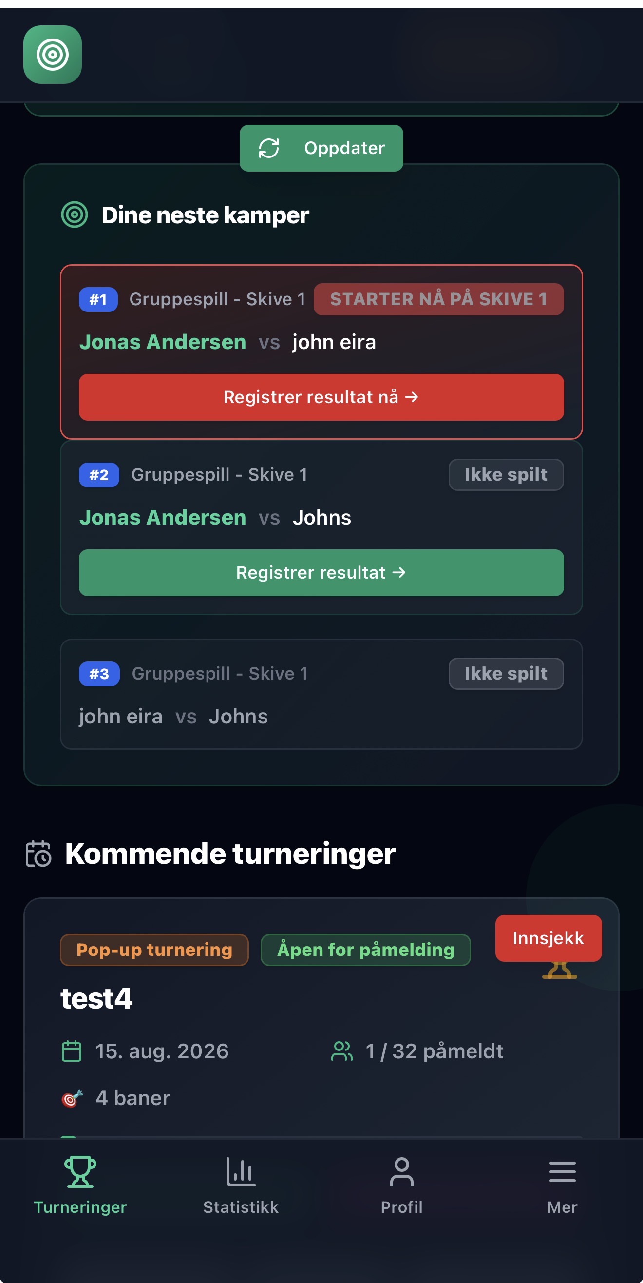 1. Finn kampen din