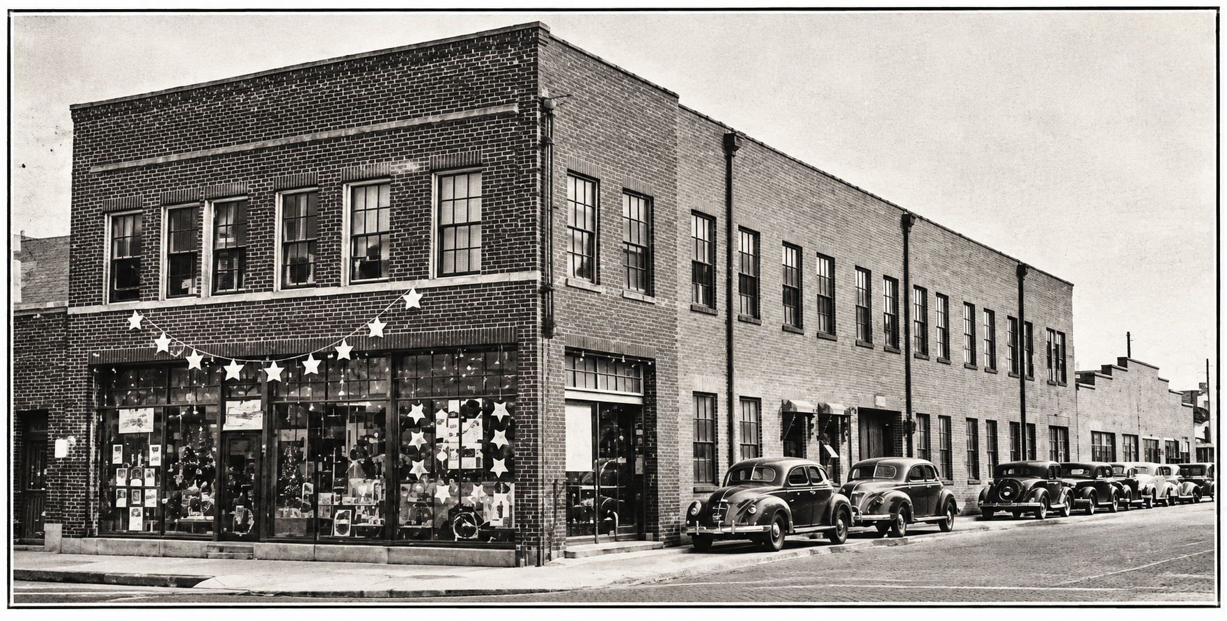 Garner Motor Co. - AI Enhanced - historic photo, Poplar Bluff Missouri