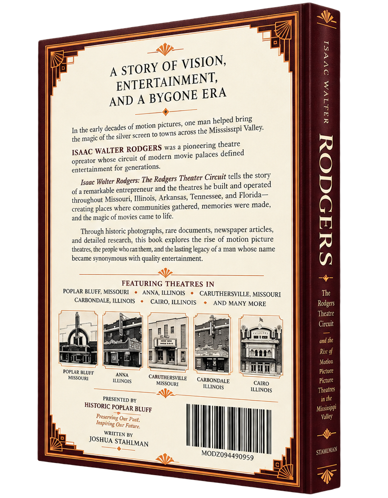 Back cover of The Rodgers Theatre Circuit hardcover