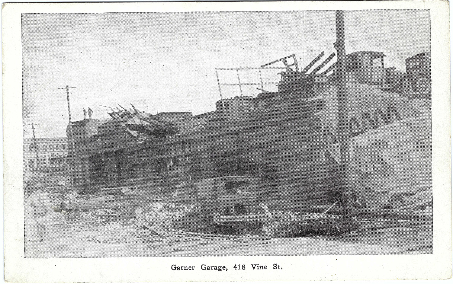Garner Motor Co. - 1927 Tornado Damage - historic photo, Poplar Bluff Missouri