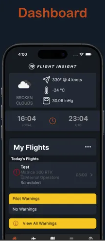 Preflight dashboard