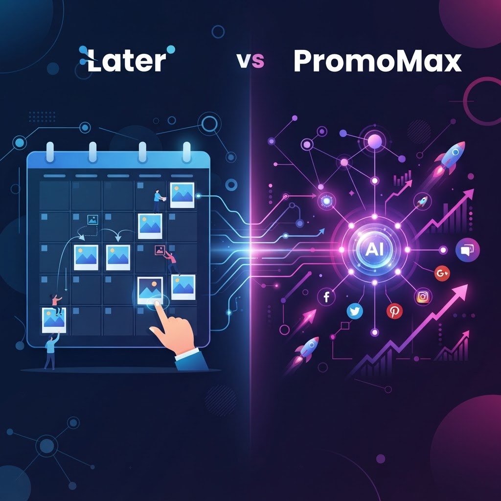 PromoMax vs Later: Why Unified Automation Outshines Visual Planning — PromoMax vs Later visual planning