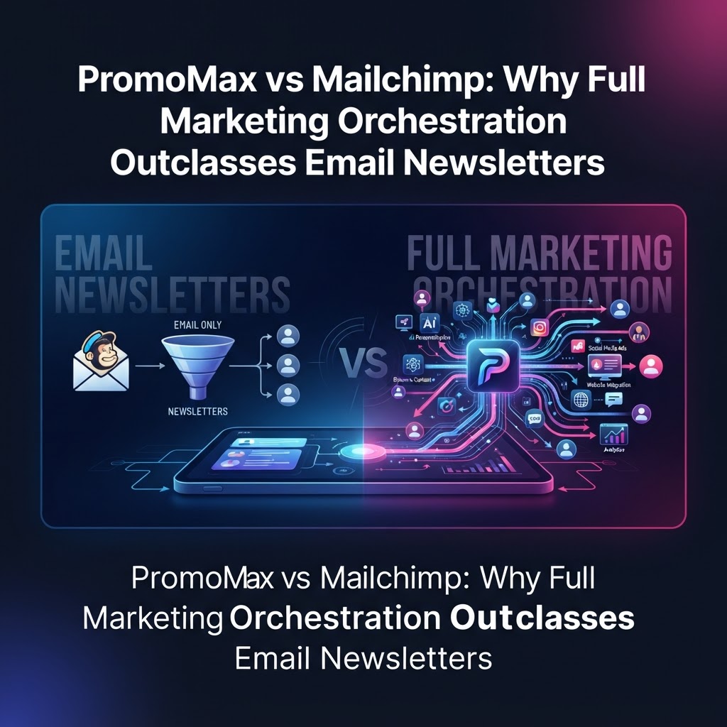 PromoMax vs Mailchimp: Why Full Marketing Orchestration Outclasses Email Newsletters — PromoMax vs Mailchimp for full-stack marketing automation