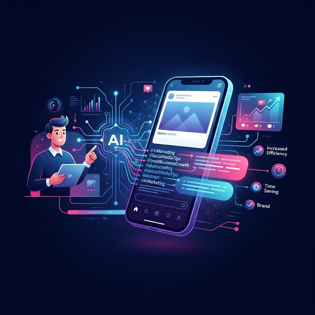 How to use AI to generate Social Media captions and hashtags?