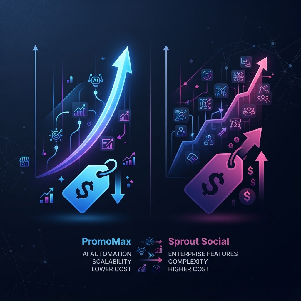 PromoMax vs Sprout Social: The Affordable Path to Scalable Marketing — PromoMax vs Sprout Social cost