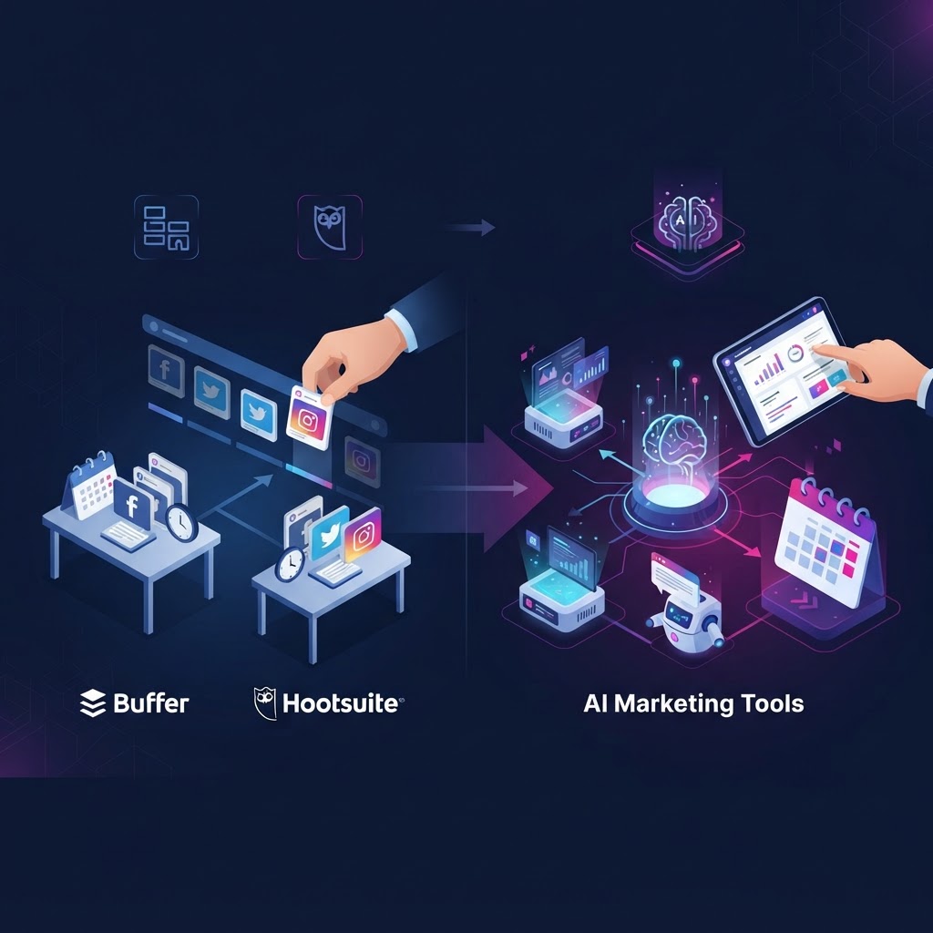 Buffer vs Hootsuite vs AI marketing tools: which is better for a small team?