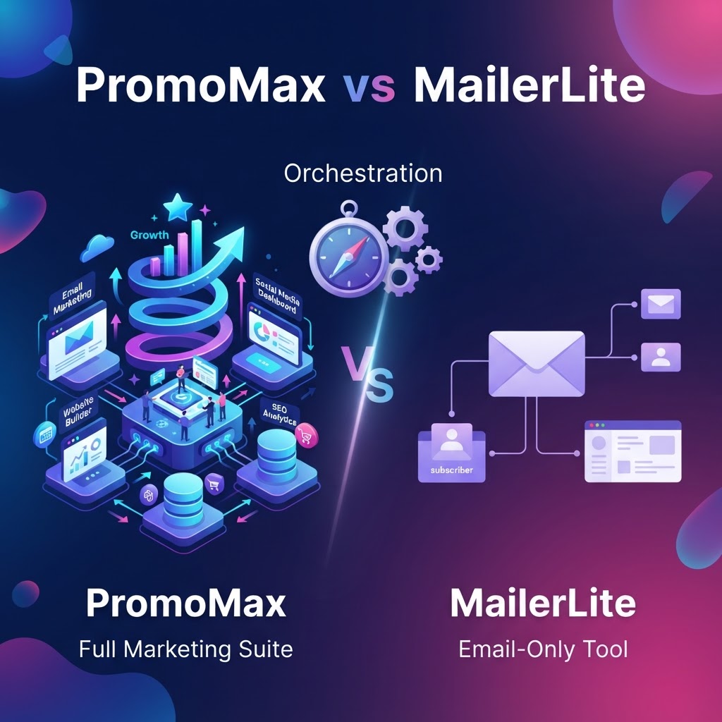 PromoMax vs MailerLite: Orchestrating Full Marketing Suites — PromoMax vs MailerLite for marketing suite orchestration