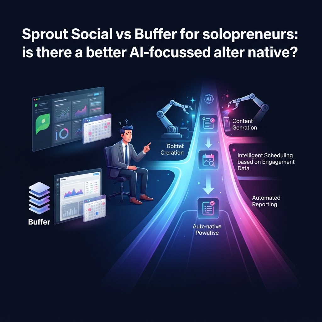 Sprout Social vs Buffer for solopreneurs: is there a better AI-focused alternative?