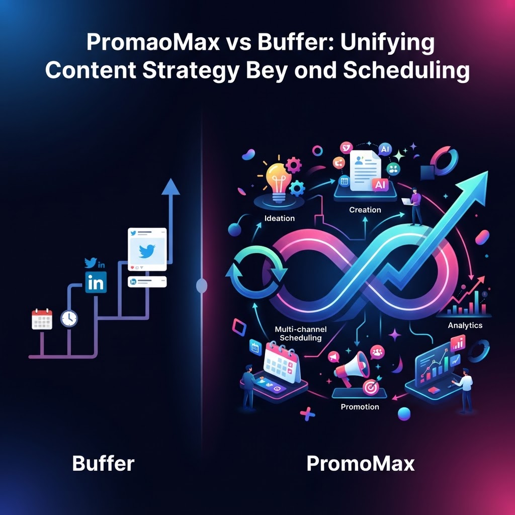 PromoMax vs Buffer: Unifying Content Strategy Beyond Scheduling — PromoMax vs Buffer for full content lifecycle automation
