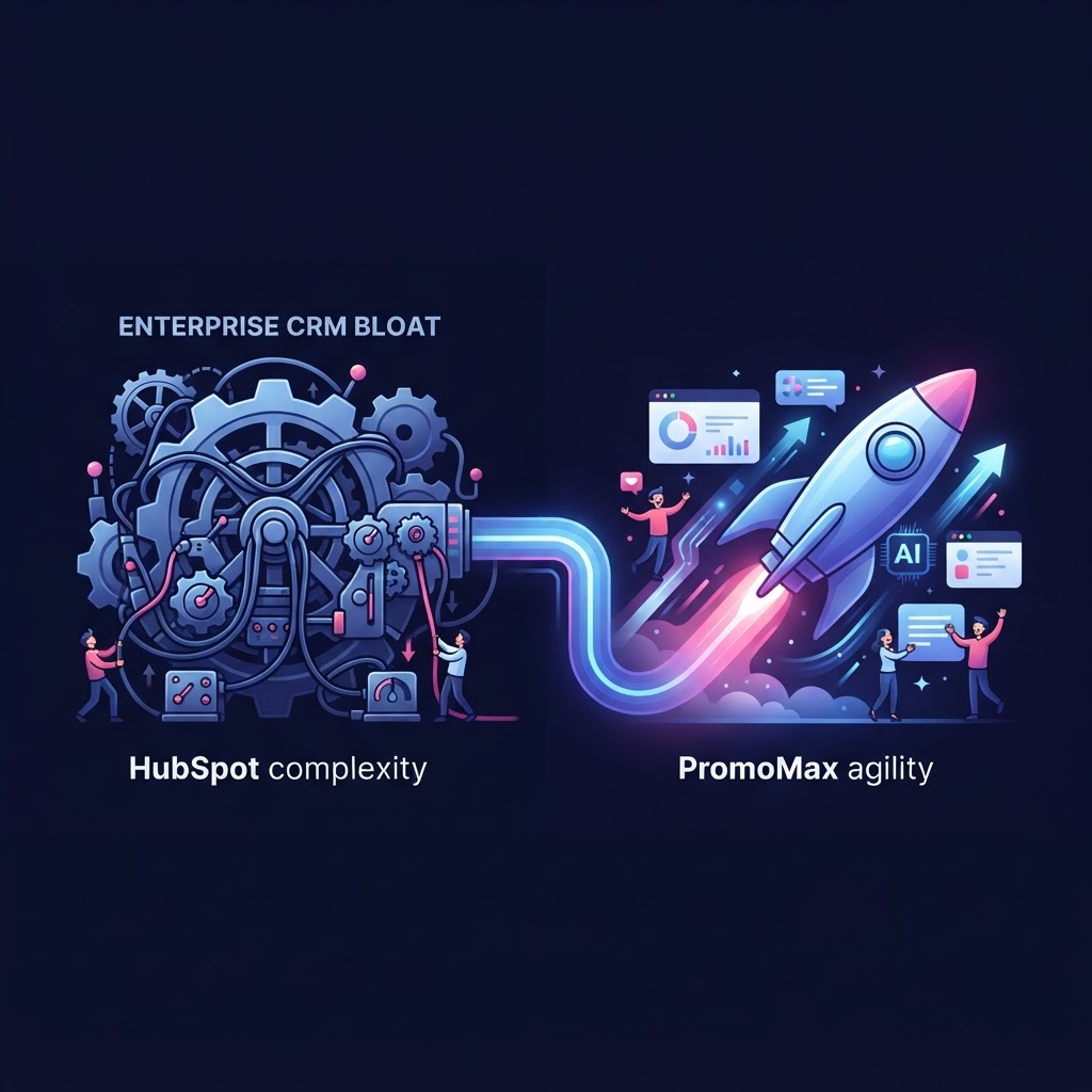 PromoMax vs HubSpot: Choosing Automation Over Enterprise CRM Bloat — HubSpot alternatives for small business