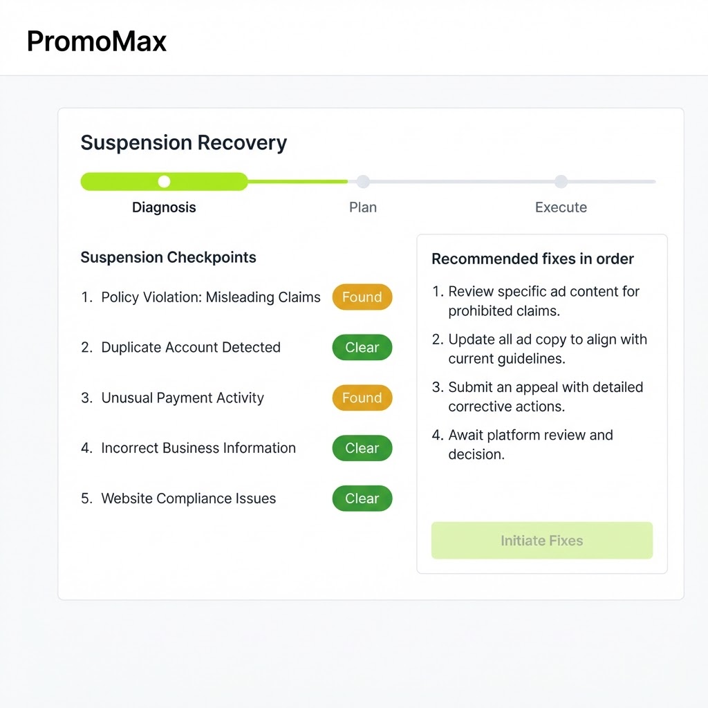 Suspended Google Business Profile recovery steps from diagnosis to appeal
