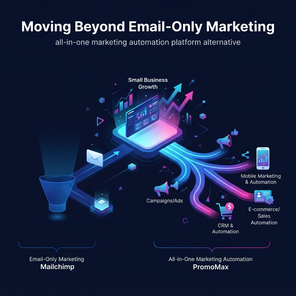 PromoMax vs Mailchimp: Moving Beyond Email-Only Marketing