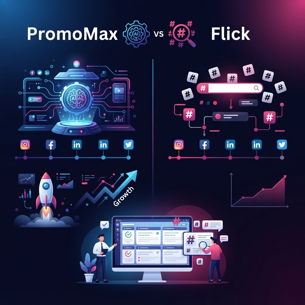 PromoMax vs Flick: Mastering AI Content Scheduling Beyond Hashtags — PromoMax vs Flick for content scheduling