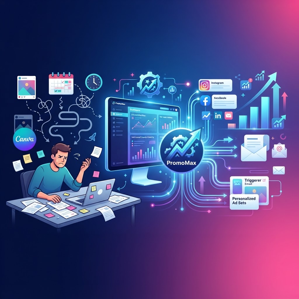 PromoMax vs Canva: Automating Your Marketing Beyond Static Designs — PromoMax vs Canva for marketing automation