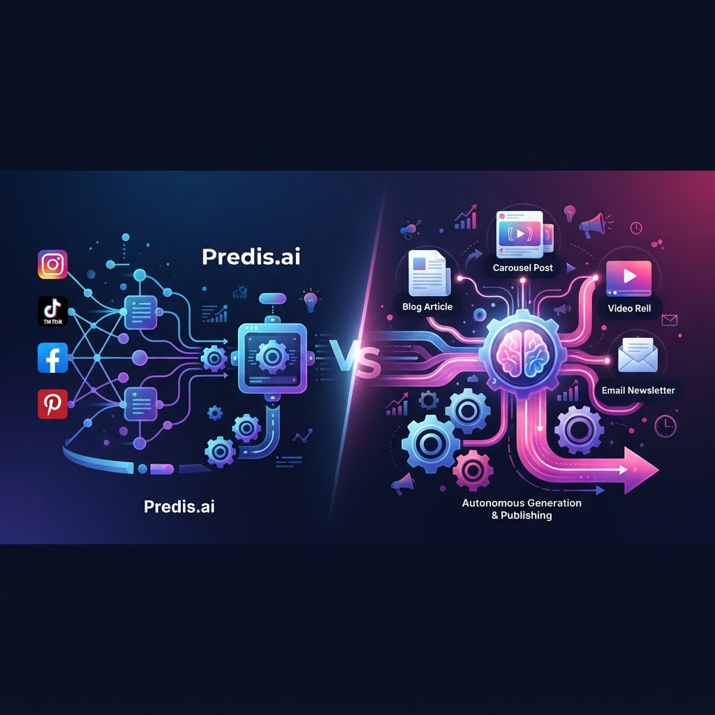 PromoMax vs Predis.ai: The All-in-One AI Content Creation and Publishing Advantage
