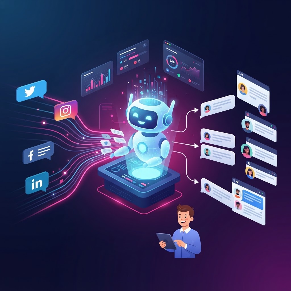 Using AI Agents to Manage and Respond to Social Media Comments