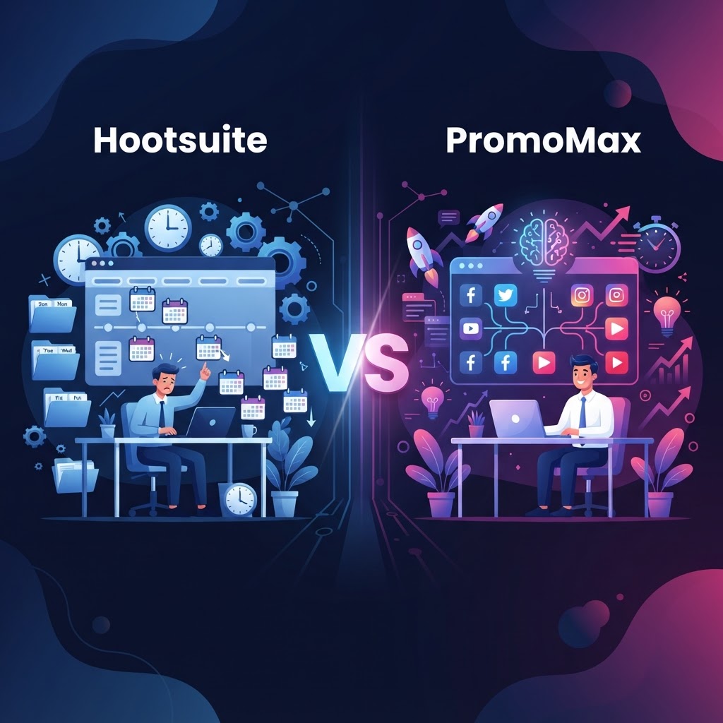 PromoMax vs Hootsuite: which is better for a small business?