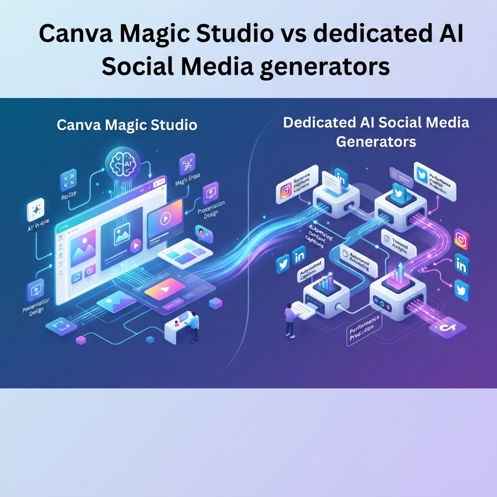 Canva Magic Studio vs dedicated AI Social Media generators