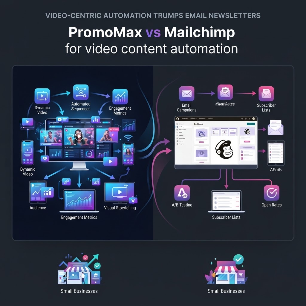 PromoMax vs Mailchimp: Why Video-Centric Automation Trumps Email Newsletters — PromoMax vs Mailchimp for video content automation