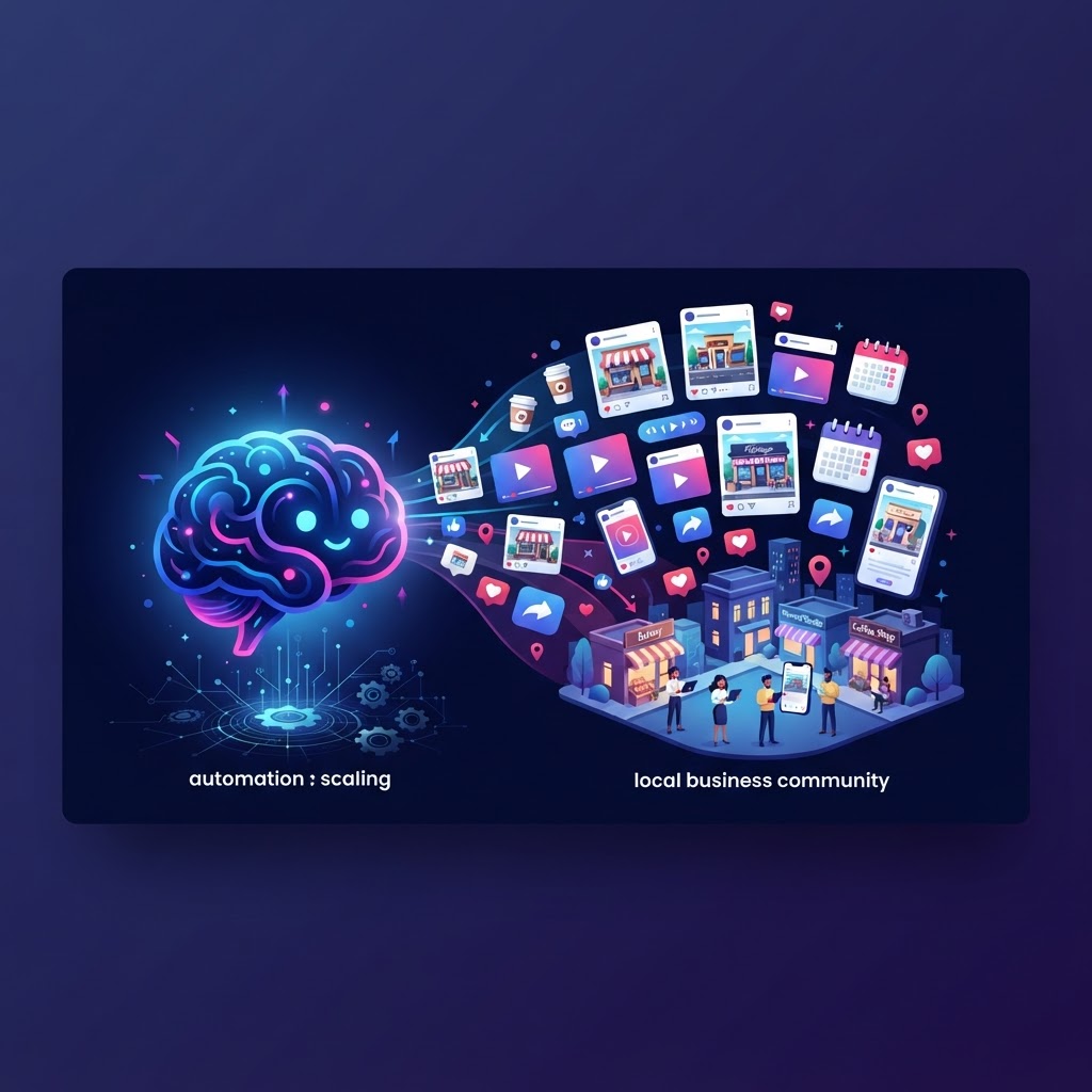 How can I use AI to create Social Media content for my local business?