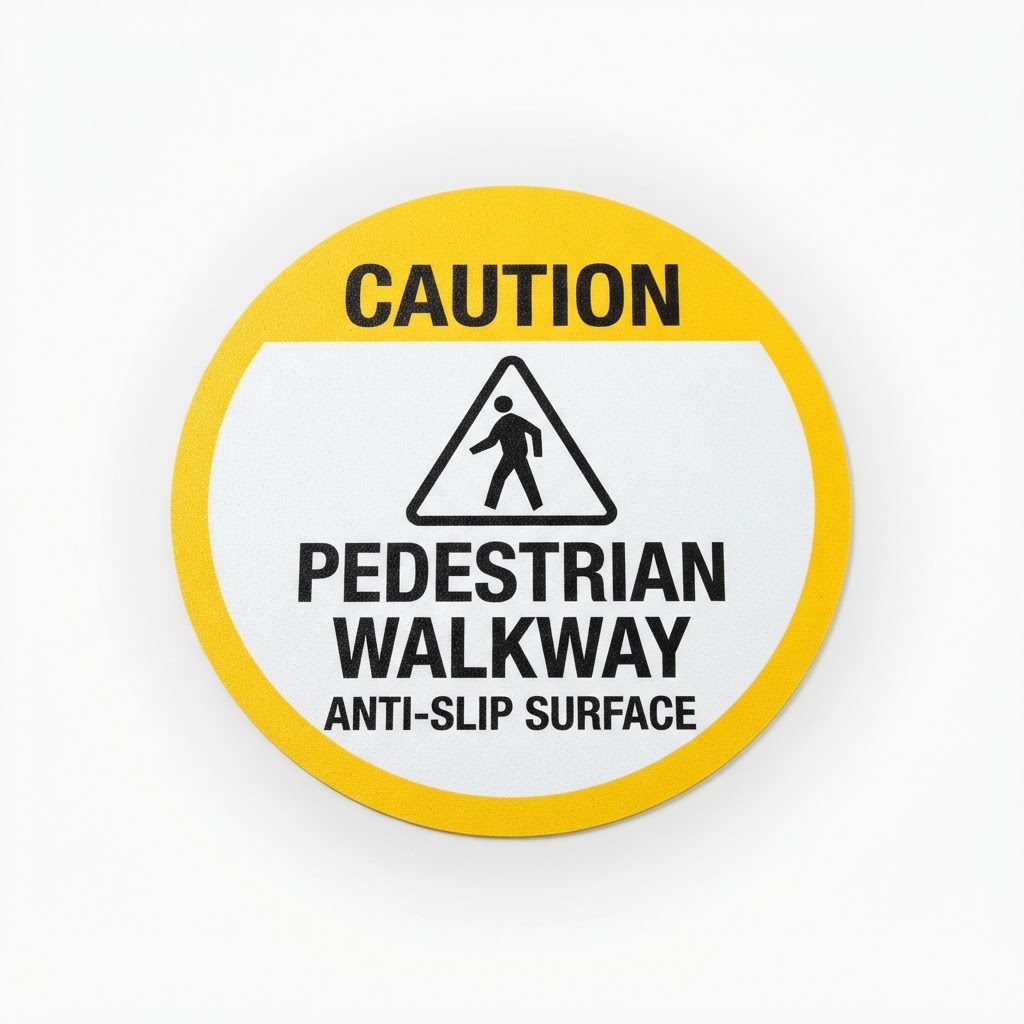 Howcroft Signs Howcroft Signs Caution Pedestrian Walkway Anti-Slip Floor Graphic